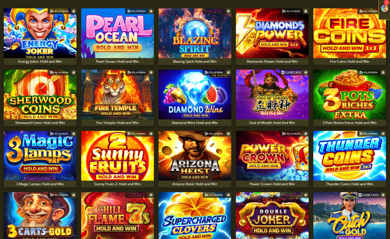 Категория Hold and Win на платформе Ельслотс: слоты с удержанием символов и бонусными раундами